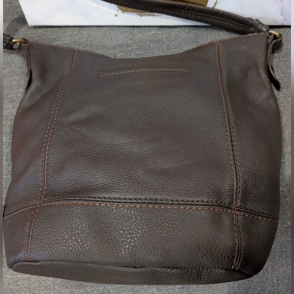 The Sak Sequoia Brown Pebbled Leather Hobo Bag, 11x13x4", EUC - Picture 2 of 12